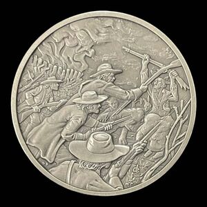 Vintage Medal History of Colonial America Pewter Coin War Against Colonists